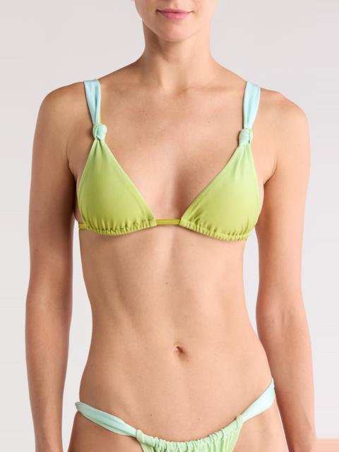 Solid & Striped Solid & Striped The Ellery Bikini Top in Sky /Chartreuse Ombre at Nordstrom