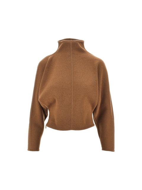 Max Mara Max Mara Wool Cashmere Cropped Sweater Brown