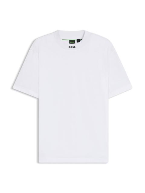 BOSS RELAXED-FIT SHIRT IN STRETCH COTTON WITH CAMP COLLAR