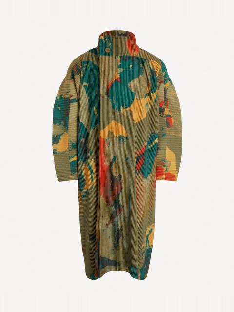 ISSEY MIYAKE PAINTED STONE Pleated Coat