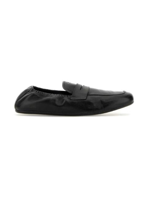 Prada Black Leather Loafers