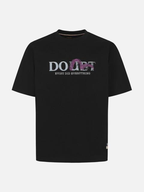 EVISU Brushstroke Seagull and Slogan Relax Fit T-shirt