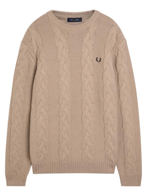Fred Perry Fred Perry Logo Cable-knit Wool-blend Jumper