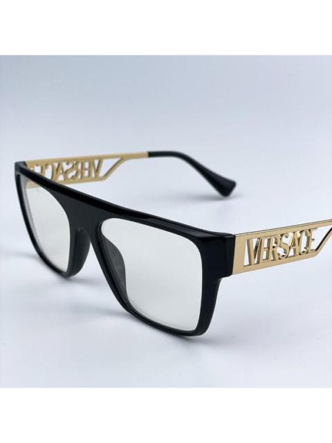 VERSACE NEW Versace VE3326U GB1 Black Gold Square Unisex Eyeglasses