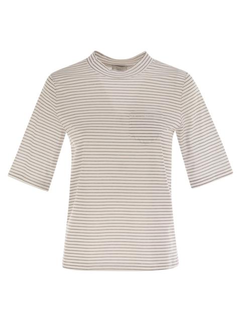 Peserico - Peserico Women Striped Cotton Jersey T-Shirt