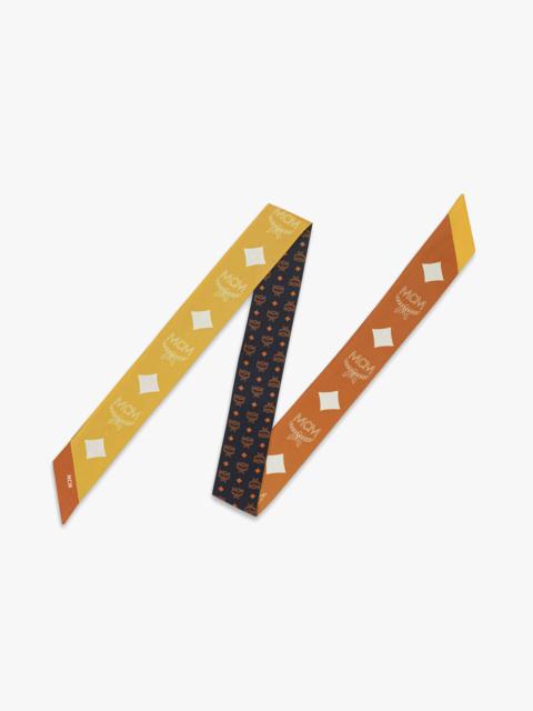 MCM Reversible Monogram Print Petite Scarf in Organic Silk