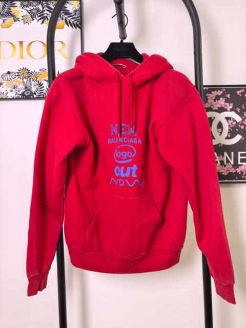 BALENCIAGA Balenciaga "New Balenciaga Logo" Red Hoodie