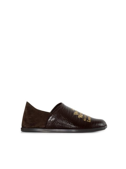 Vivienne Westwood TUESDAY SLIPPER - BROWN/GOLD PRINT