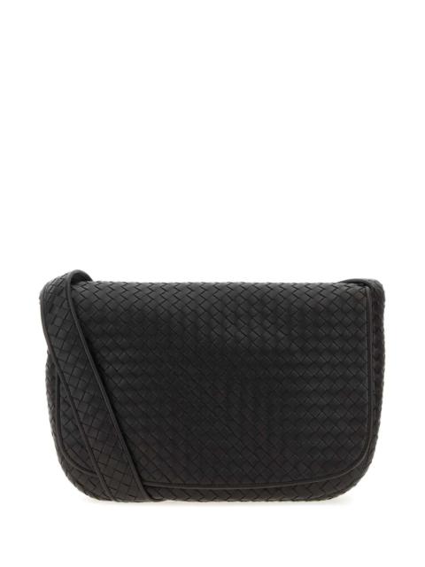 Bottega Veneta Bottega Veneta Men Dark Brown Leather Crossbody Bag