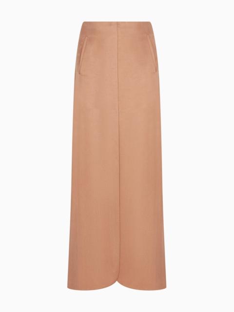 GIORGIO ARMANI VISCOSE AND CUPRO LONG SKIRT
