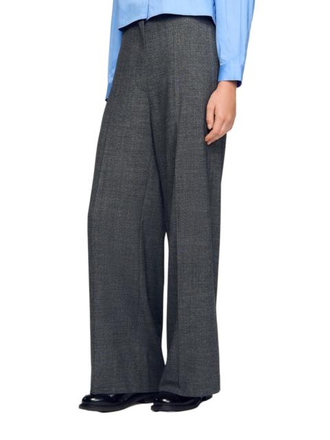 Sandro SANDRO Straight and wide trousers in Light Grey at Nordstrom