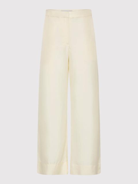 ST. AGNI Silk Twill Pants - Milk