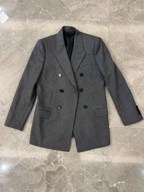 CELINE Celine Hedi Slimane 22SS Gray Striped Wool Blazer by Hedi Slimane