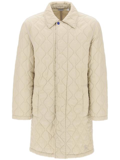 Burberry Quilted Nylon Midi Car Coat With