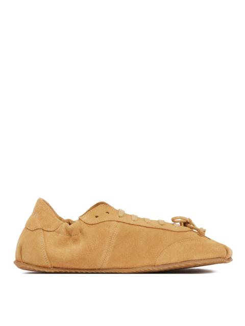 ABRA Beige Suede Ballerina Sneakers