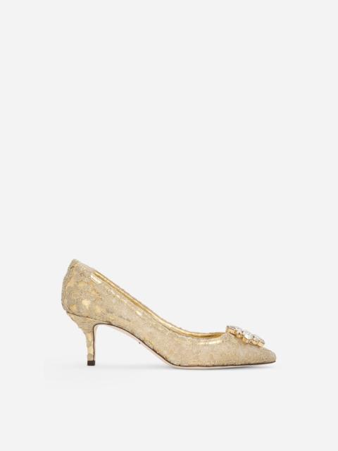 Pump in Taormina lurex lace with crystals