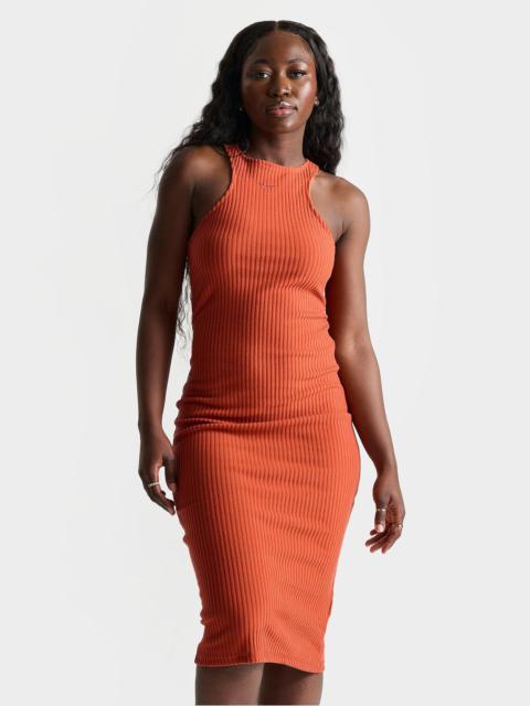 Nike WOMEN'S NIKE SPORTSWEAR CHILL KNIT RIBBED MIDI DRESS