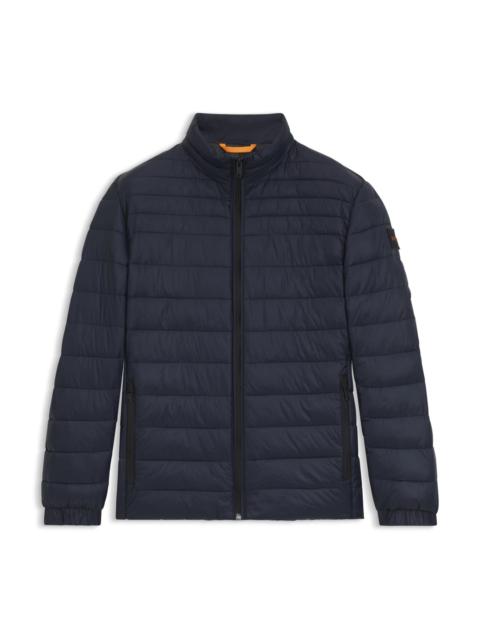 BOSS WATER-REPELLENT QUILTED FIELD JACKET WITH PACKABLE HOOD