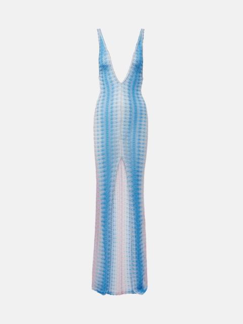 Missoni Zigzag ombré lamé maxi dress