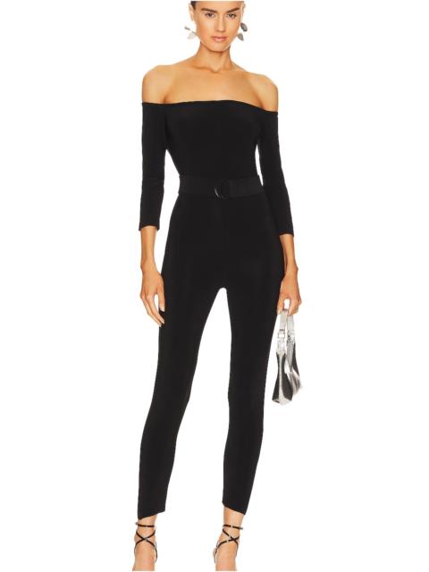 NORMA KAMALI Off Shoulder Catsuit