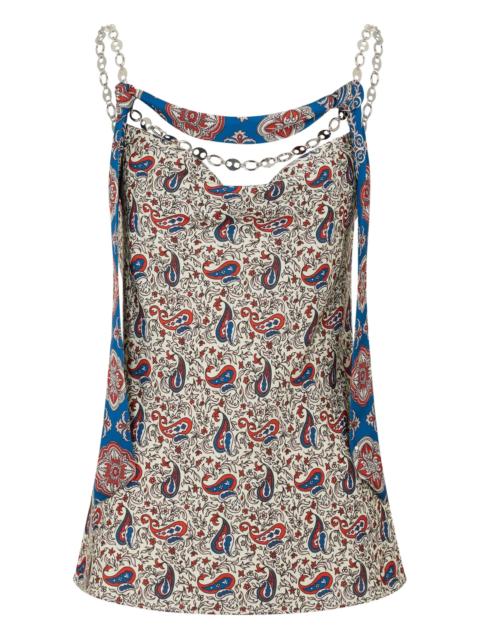 rabanne paisley-print top