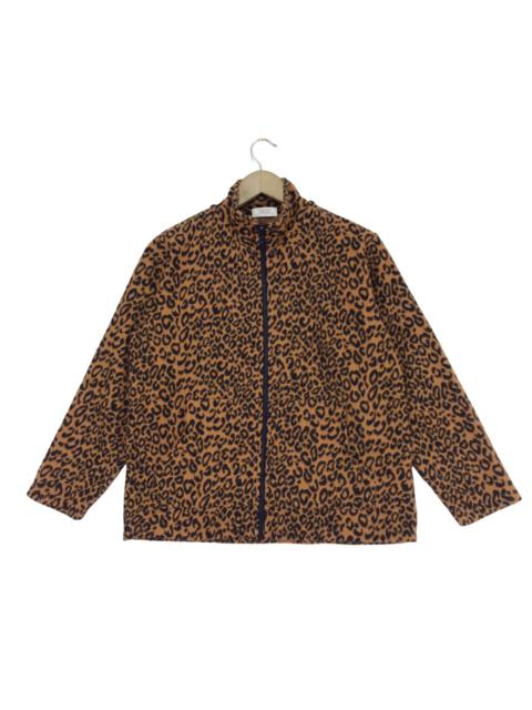 Other Designers Vintage - Valentino Orlandi Leopard Fleece Zipper