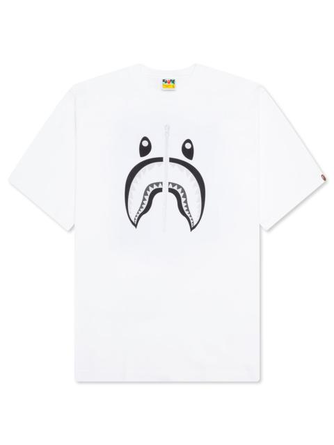 A BATHING APE® SHARK TEE #1 - WHITE