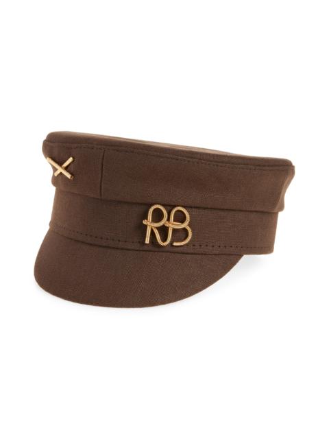 RUSLAN BAGINSKIY Ruslan Baginskiy Linen Newsboy Cap in Brown at Nordstrom