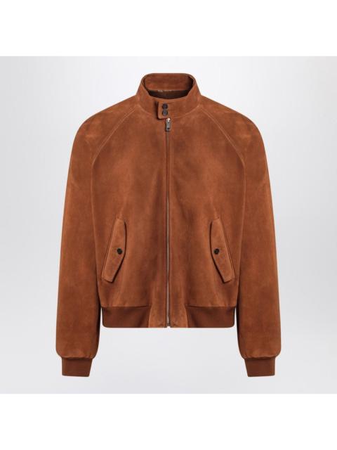 Prada Prada Camel-Coloured Suede Bomber Jacket Men