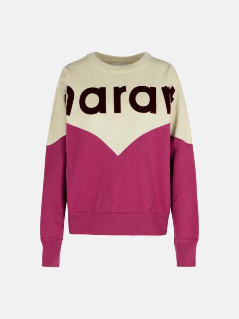 Isabel Marant Étoile 'HOUSTON' SWEATSHIRT IN A GRAPE-AND-EYE COTTON BLEND