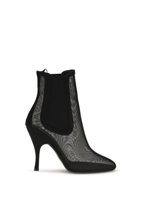 Alaïa Alaïa Mesh Chelsea Ankle Boots Noir