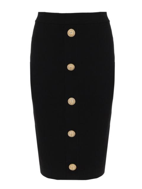 Balmain MIDI SKIRT WITH JEWEL BUTTONS
