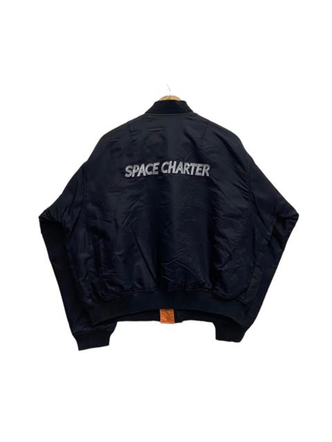 Other Designers 🔥VINTAGE SPACE CHARTER MOVIE BOMBER STYLE JACKET RARE