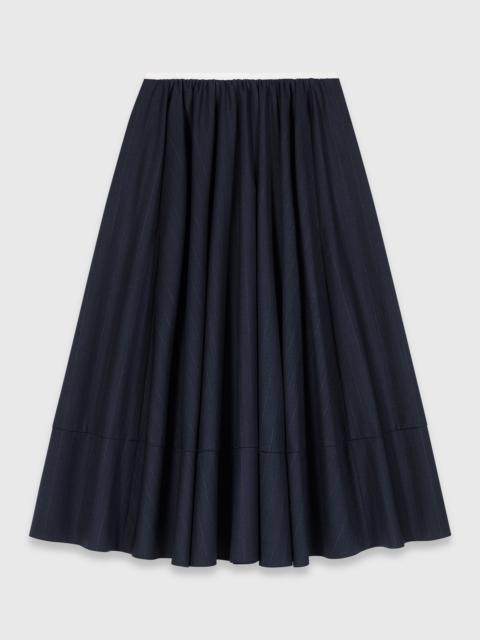 maje Striped tailored midi skirt