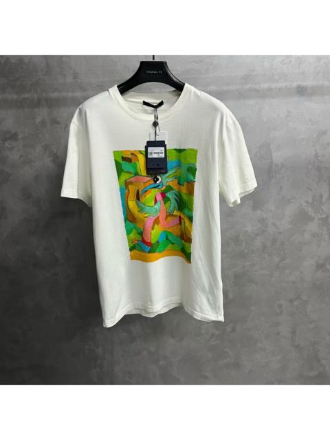 Louis Vuitton Louis Vuitton White Printed Crew-Neck Short-Sleeve T-Shirt