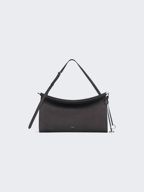 Alaïa Le Click East West Large Bag In Nubuck Anthracite