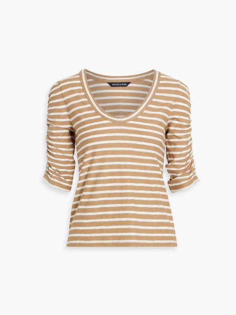 VERONICA BEARD Netto striped slub Pima cotton-jersey top