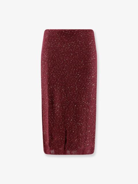 Other Designers Nude Mohair Blend Skirt