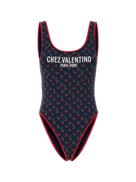 Valentino Printed Stretch Nylon Swimsuit