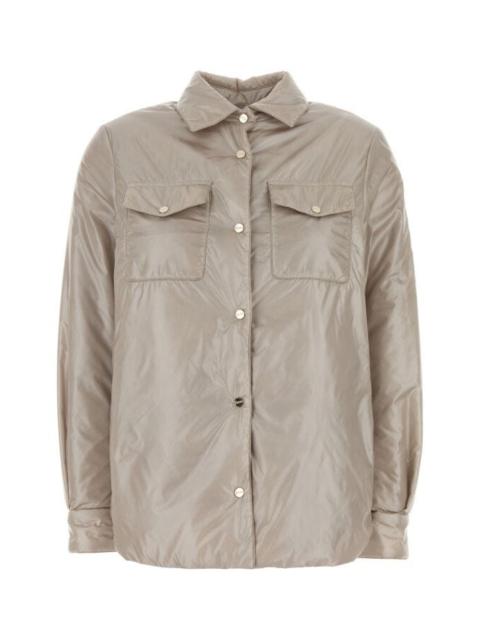 Herno Women Dove Grey Nylon Jacket