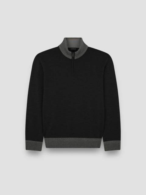 Paul & Shark SOFT COOL TOUCH WOOL HALF ZIP SWEATER