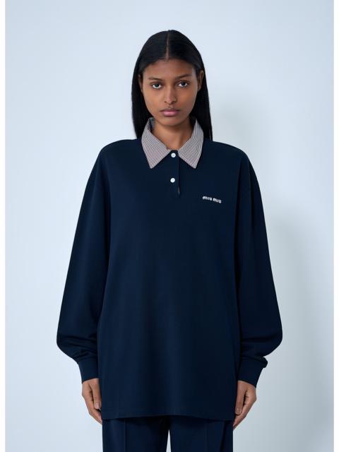 Miu Miu Miu Miu Women Collared Long Sleeve Polo Shirt