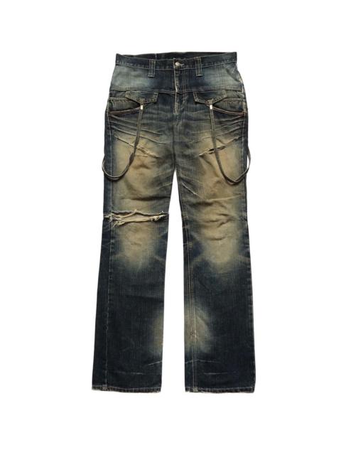 If Six Was Nine - PPFM DOUBLE WAIST DISTRESSED JEANS
