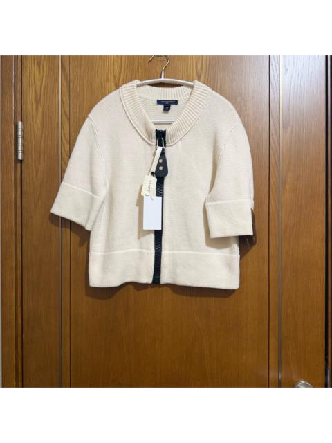 Louis Vuitton Louis Vuitton Monogram Leather Button Patchwork Cardigan