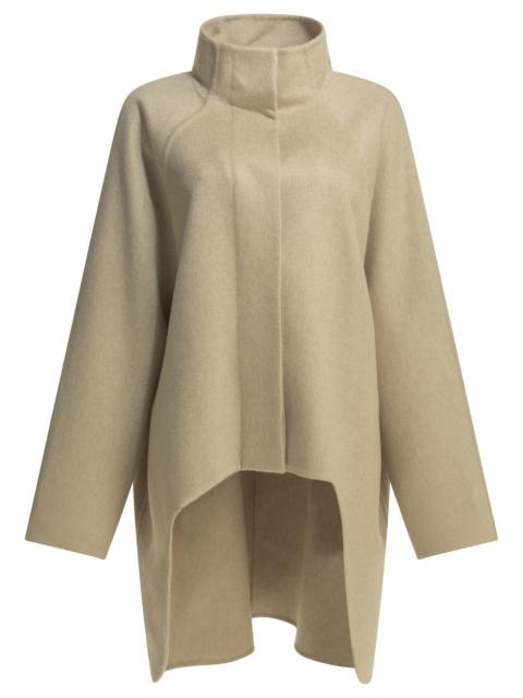 Alaïa Alaïa Long Asymmetrical Cashmere Coat Beige