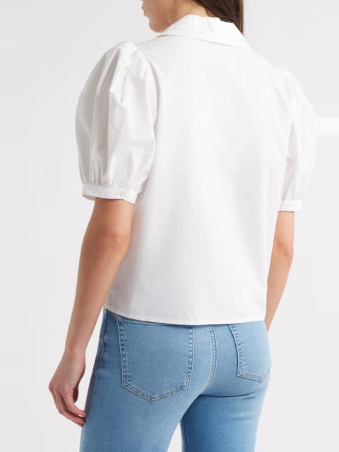FRAME FRAME The Sailor Cotton Button-Up Top in White at Nordstrom