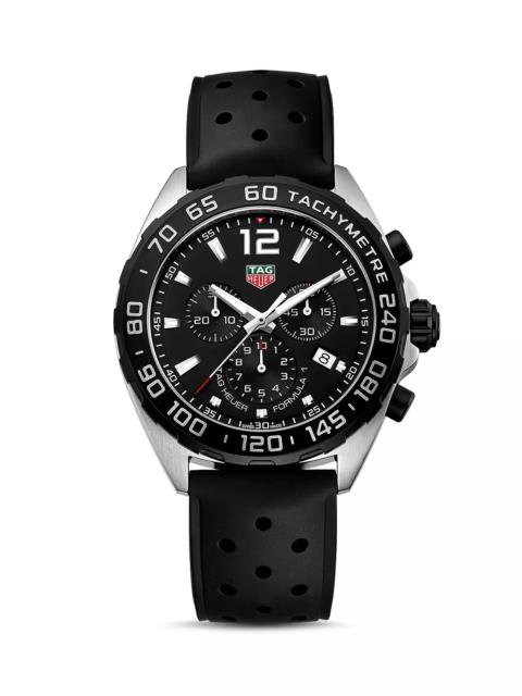 TAG Heuer Formula 1 Quartz Men's Black Rubber Chronograph, 43mm