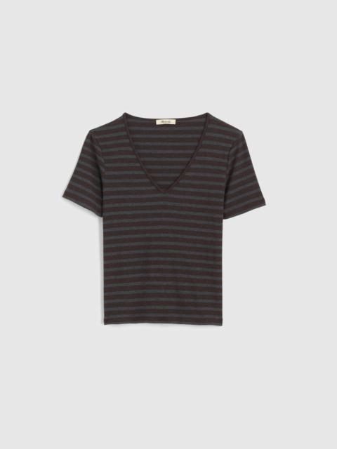 Madewell The 9-9 V-Neck Tee in LuxeRib