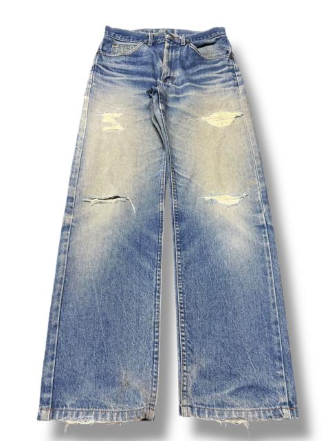 Other Designers Lee Baggy Distressed Fade Blue Vintage Jeans