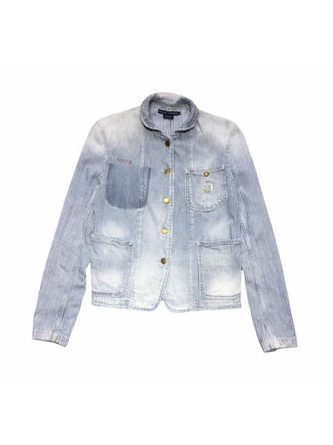 Other Designers Vintage - Thrashed Faded Ralph Lauren Blue Label Chore Denim Jacket